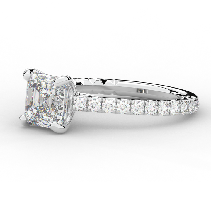 2.40CT.TW ASSCHER LAB DIAMOND ENGAGEMENT RING