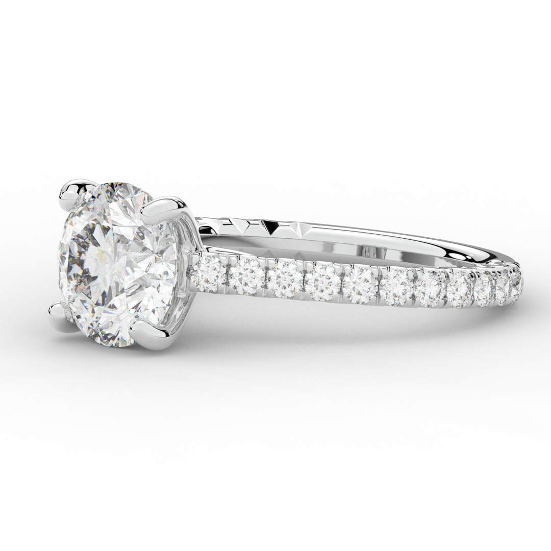 2.40CT.TW ROUND LAB DIAMOND ENGAGEMENT RING