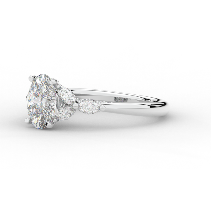 2.00CT.TW OVAL LAB DIAMOND ENGAGEMENT RING