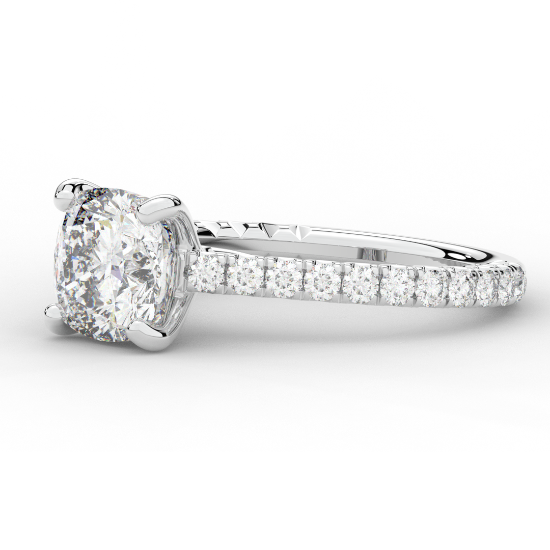 2.40CT.TW CUSHION LAB DIAMOND ENGAGEMENT RING