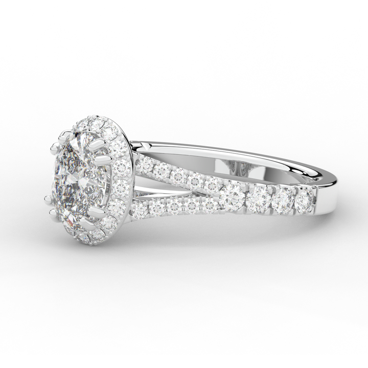 1.60CT.TW OVAL LAB DIAMOND ENGAGEMENT RING