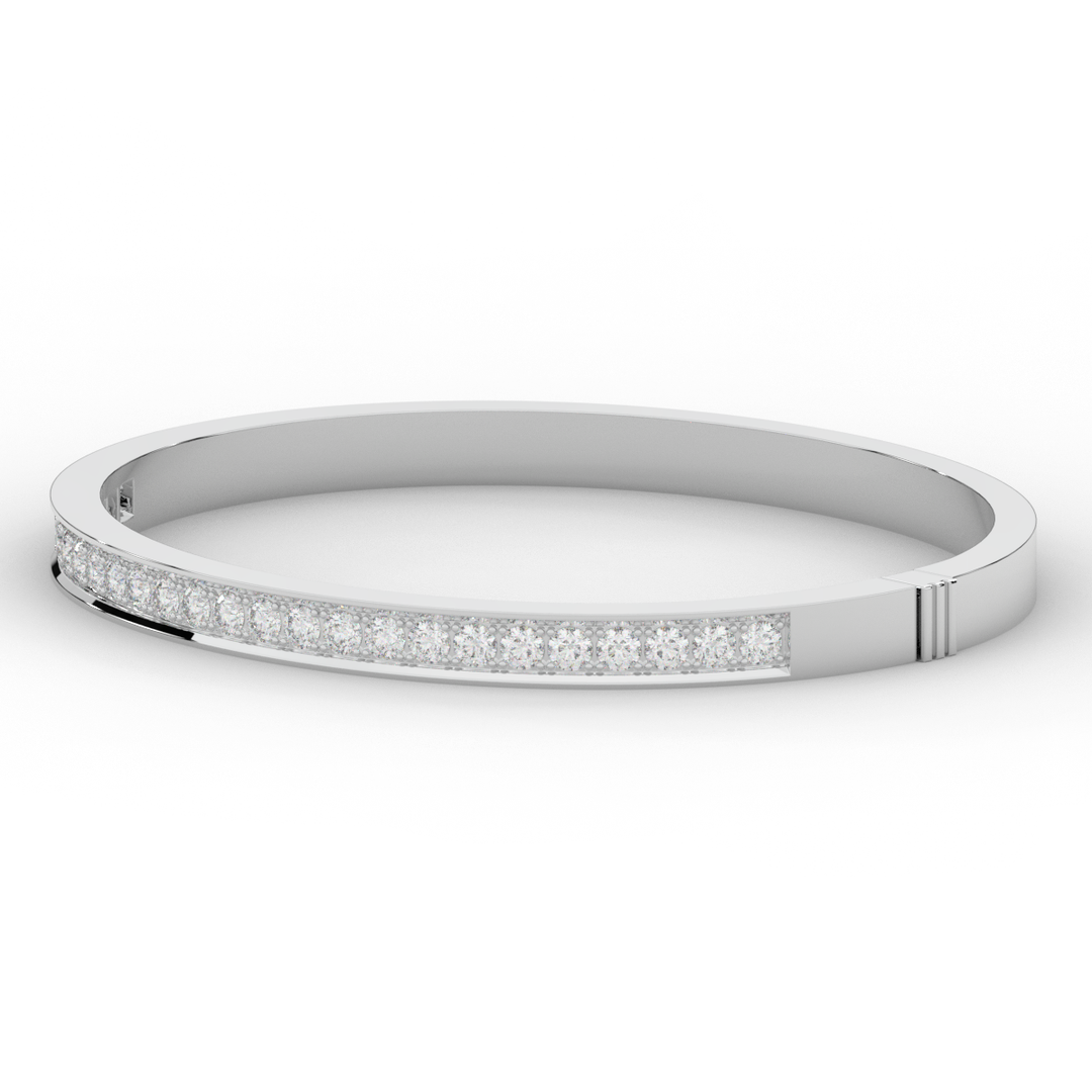 1.25CT.TW ROUND LAB DIAMOND BANGLE