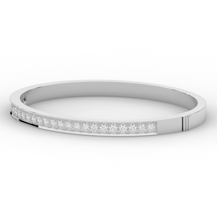 1.25CT.TW ROUND LAB DIAMOND BANGLE