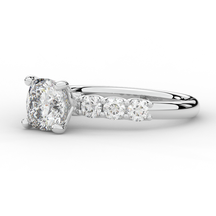 2.60CT.TW CUSHION LAB DIAMOND SOLITAIRE ENGAGEMENT RING