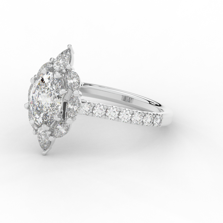 2.75CT.TW OVAL LAB DIAMOND HALO ENGAGEMENT RING