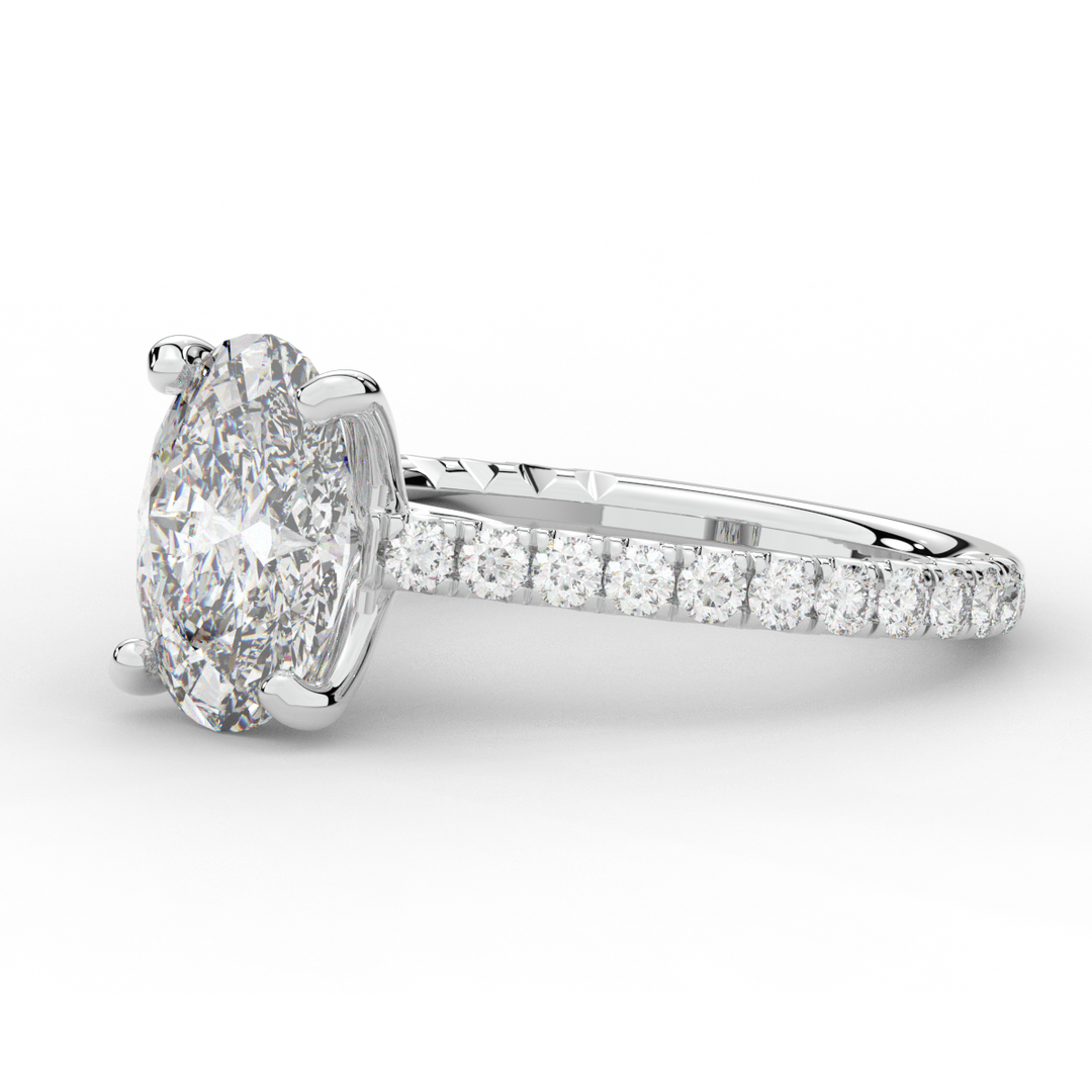 2.40CT.TW OVAL LAB DIAMOND ENGAGEMENT RING