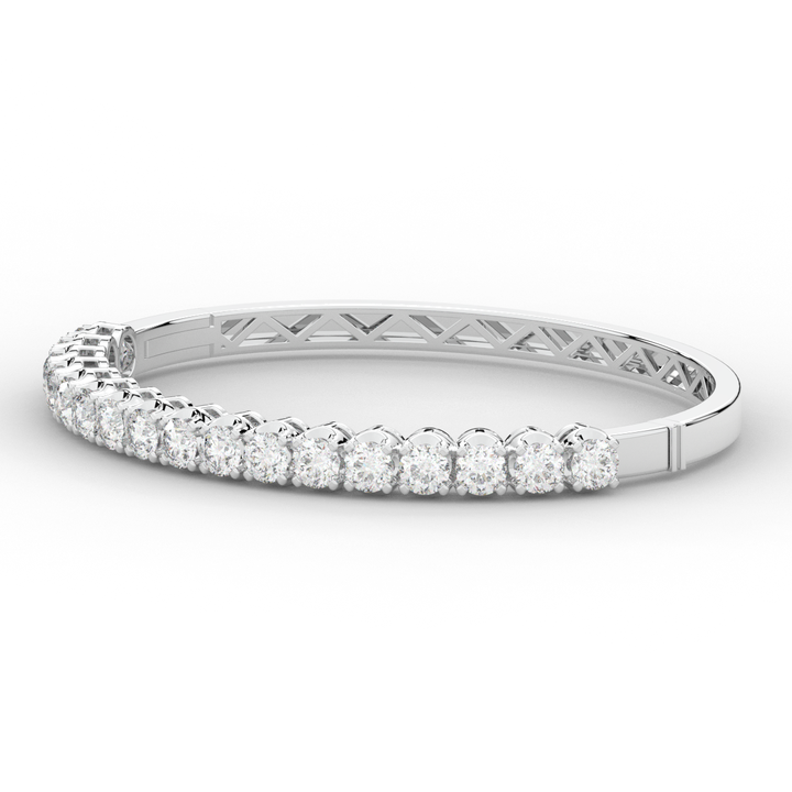 5.00CT.TW ROUND LAB DIAMOND BANGLE