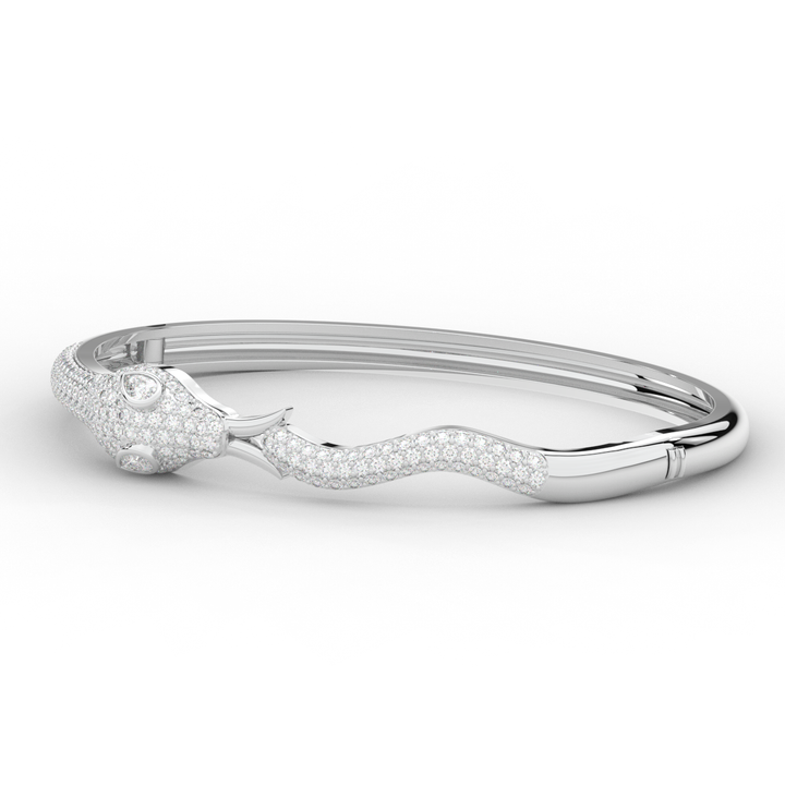 2.00CT.TW ROUND AND PEAR LAB DIAMOND SNAKE BANGLE