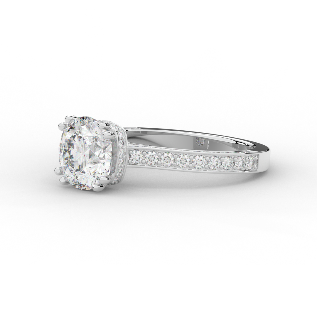 2.60CT.TW ROUND LAB DIAMOND SOLITAIRE ENGAGEMENT RING