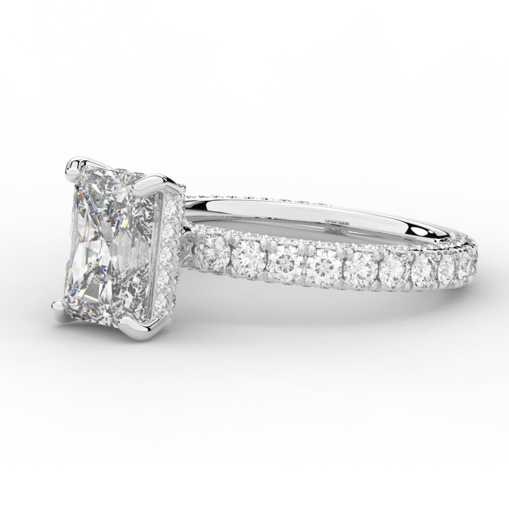 3.00CT.TW RADIANT LAB DIAMOND ENGAGEMENT RING