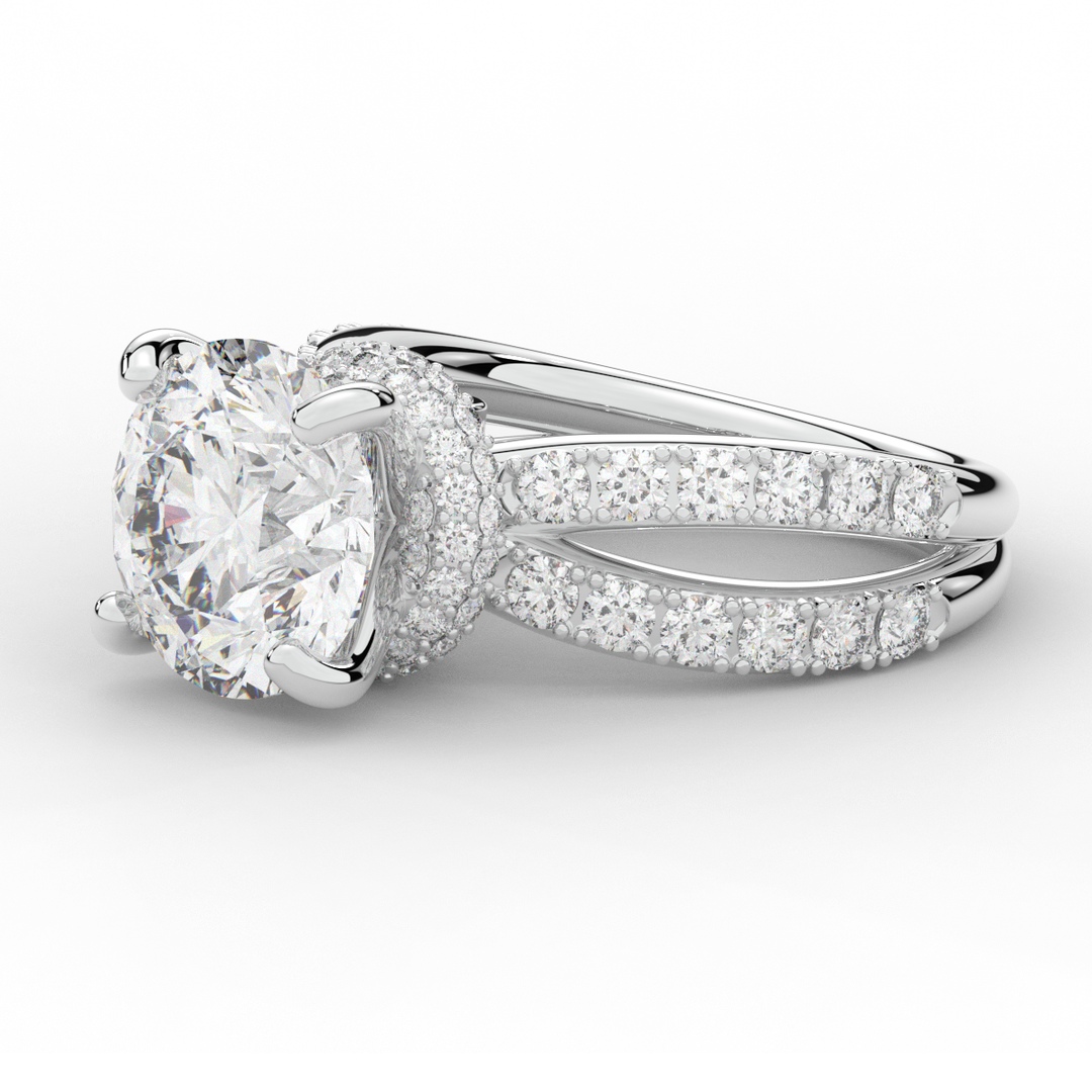 6.25CT.TW ROUND LAB DIAMOND ENGAGEMENT RING