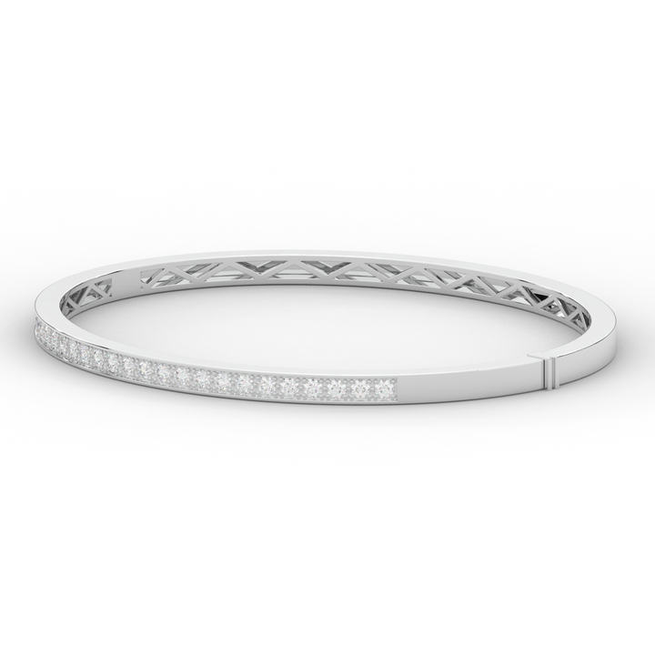 0.90CT.TW ROUND LAB DIAMOND BANGLE