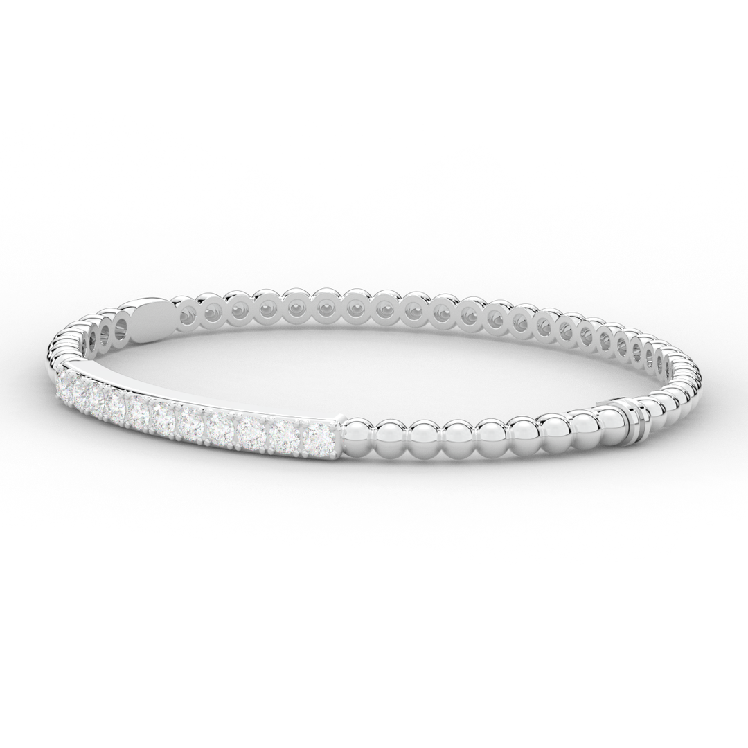 1.10CT.TW ROUND LAB DIAMOND BANGLE