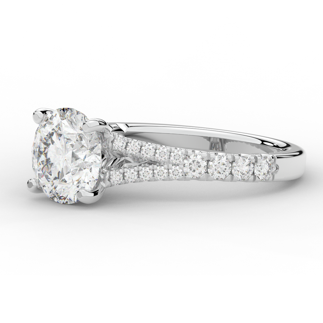 2.45CT.TW ROUND LAB DIAMOND ENGAGEMENT RING