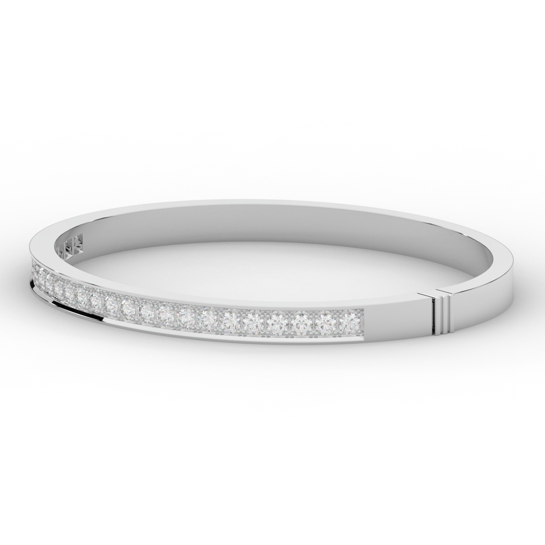 1.25CT.TW ROUND LAB DIAMOND BANGLE