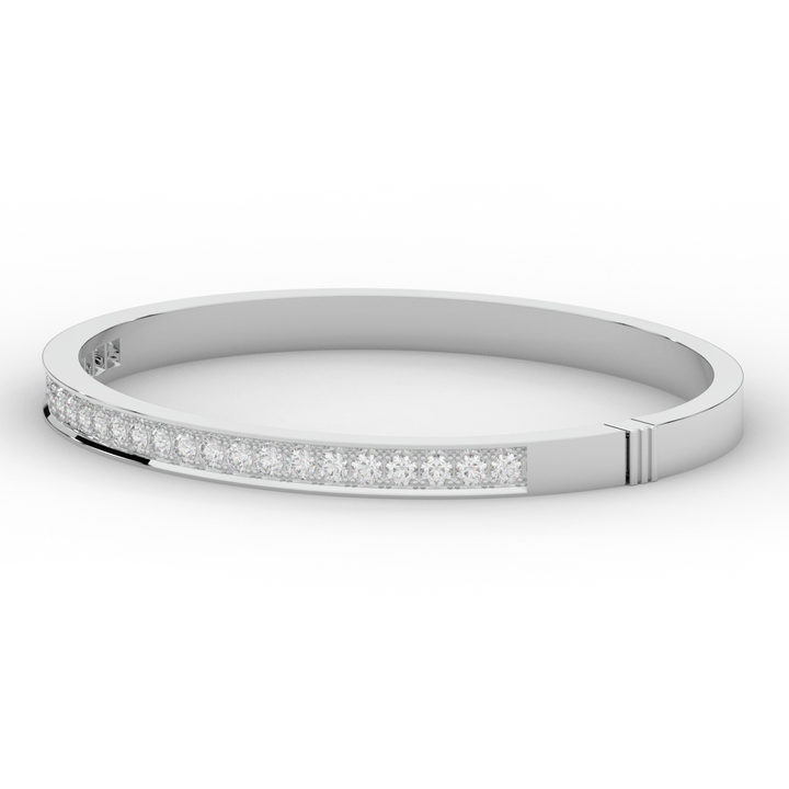 1.25CT.TW ROUND LAB DIAMOND BANGLE