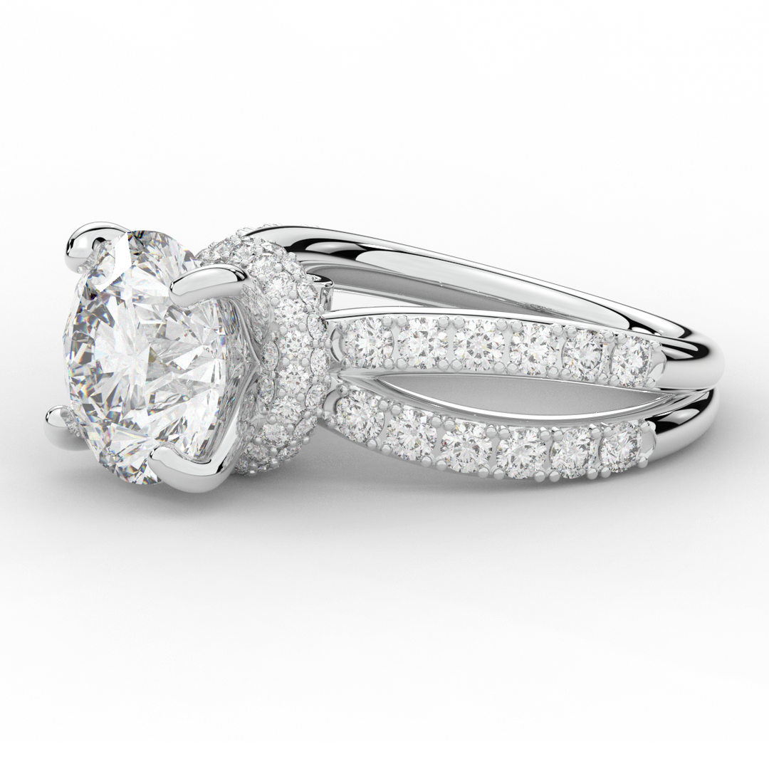 6.25CT.TW ROUND LAB DIAMOND ENGAGEMENT RING