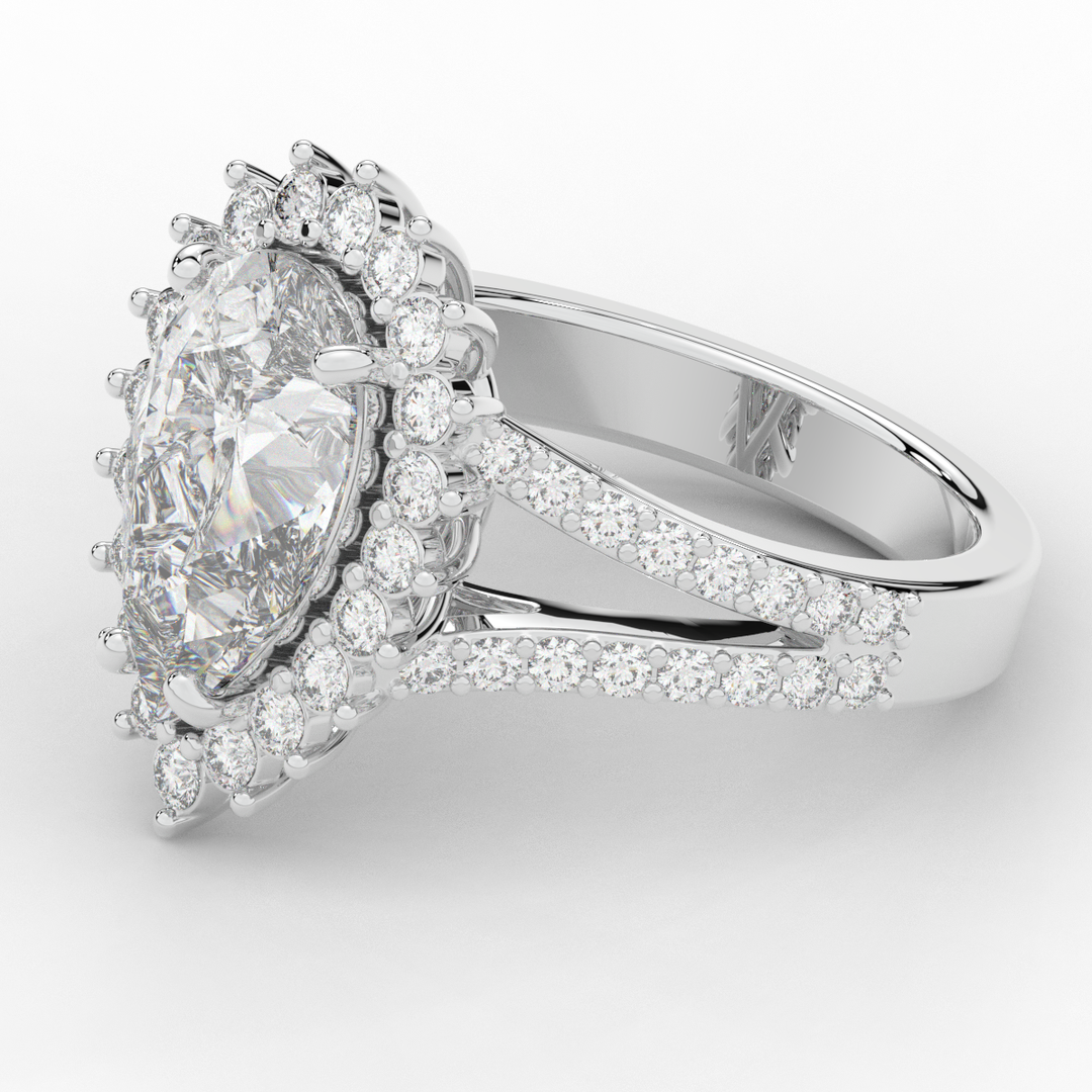 3.60CT.TW ROUND LAB DIAMOND ENGAGEMENT RING