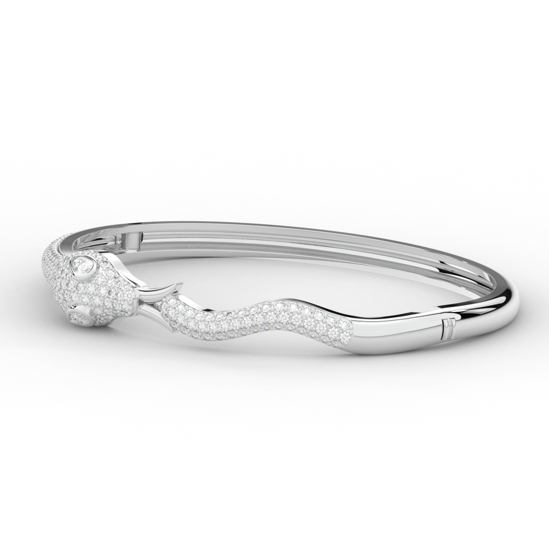 2.00CT.TW ROUND AND PEAR LAB DIAMOND SNAKE BANGLE