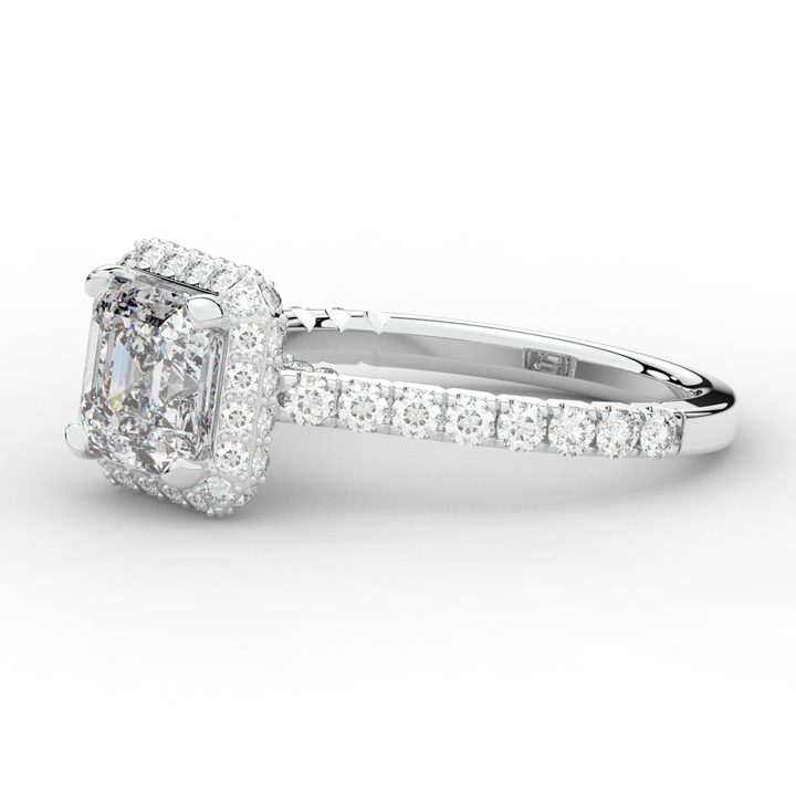 2.75CT.TW ASSCHER LAB DIAMOND HALO ENGAGEMENT RING