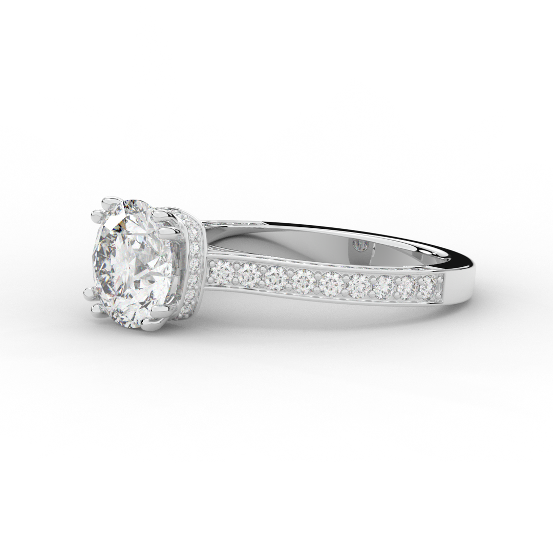 2.60CT.TW ROUND LAB DIAMOND SOLITAIRE ENGAGEMENT RING