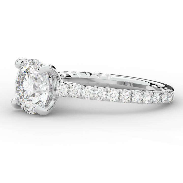 2.40CT.TW ROUND LAB DIAMOND ENGAGEMENT RING