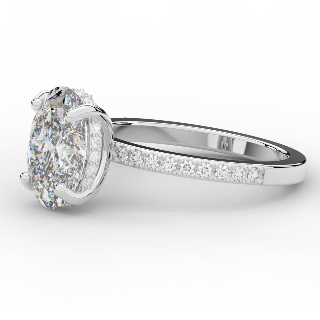 2.70CT.TW OVAL LAB DIAMOND SOLITAIRE ENGAGEMENT RING