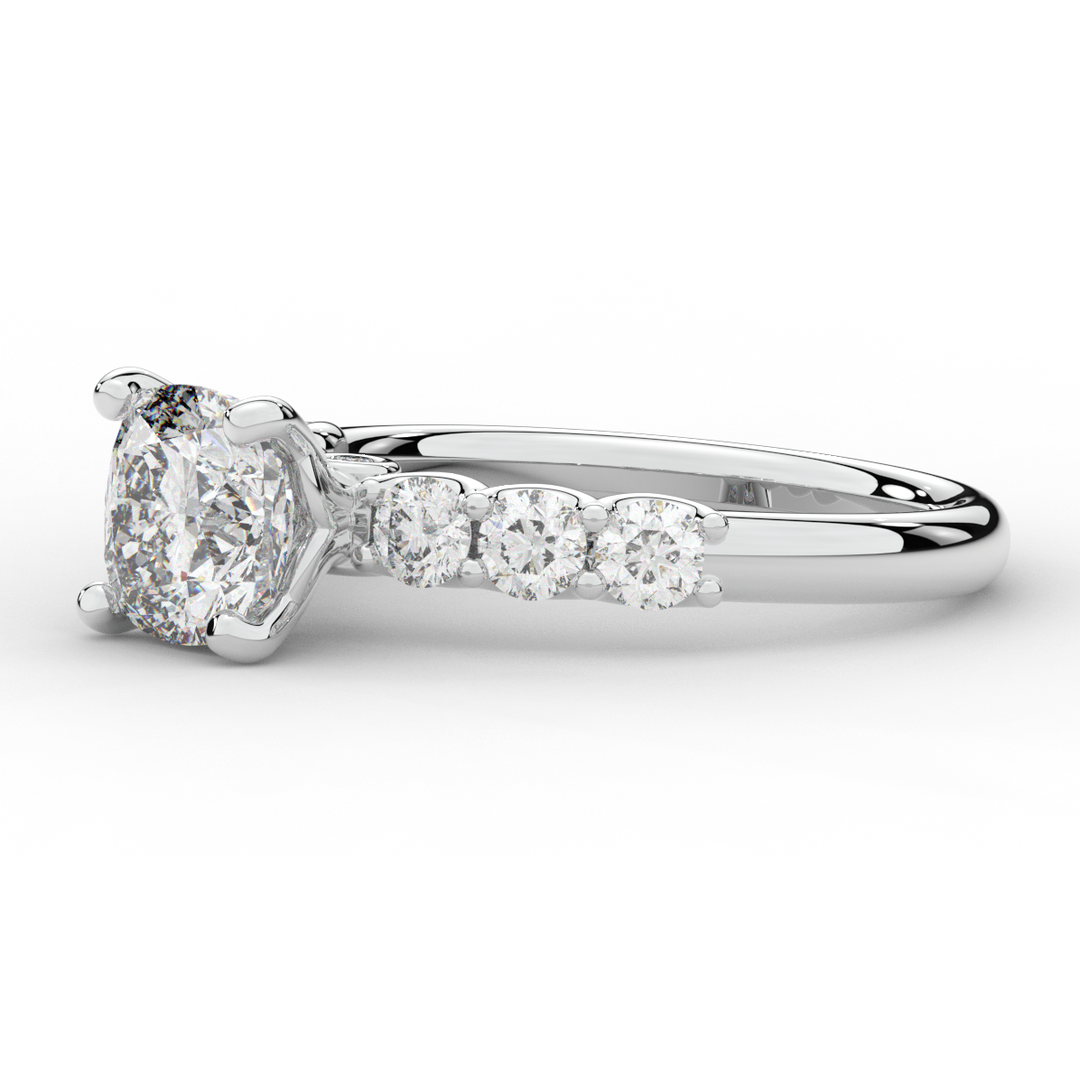 2.60CT.TW CUSHION LAB DIAMOND SOLITAIRE ENGAGEMENT RING