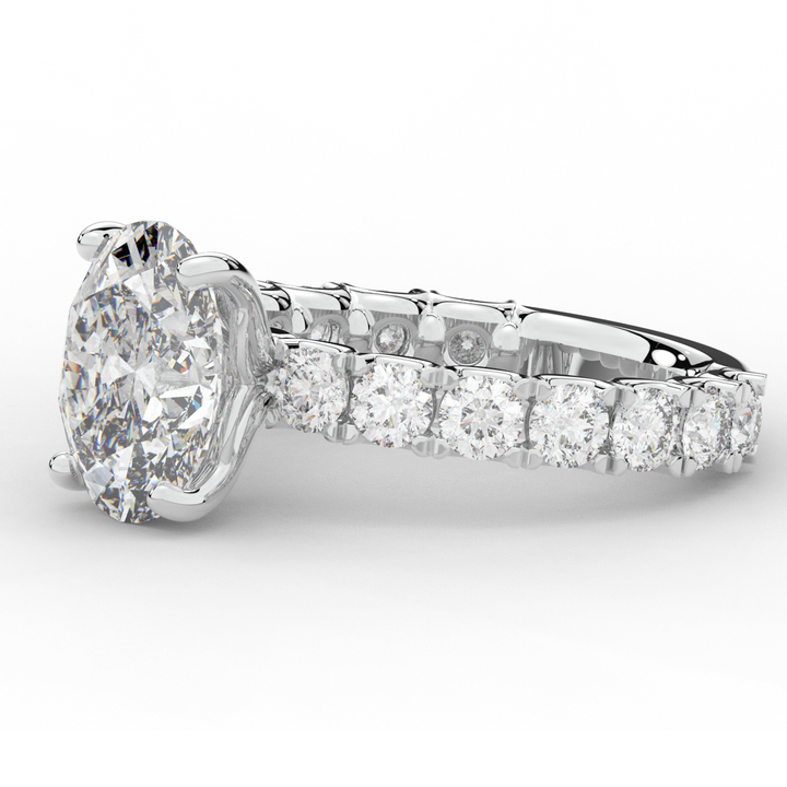 4.35CT.TW OVAL LAB DIAMOND ENGAGEMENT RING