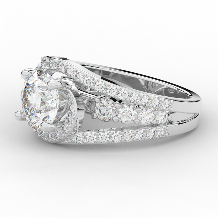 3.30CT.TW ROUND LAB DIAMOND ENGAGEMENT RING