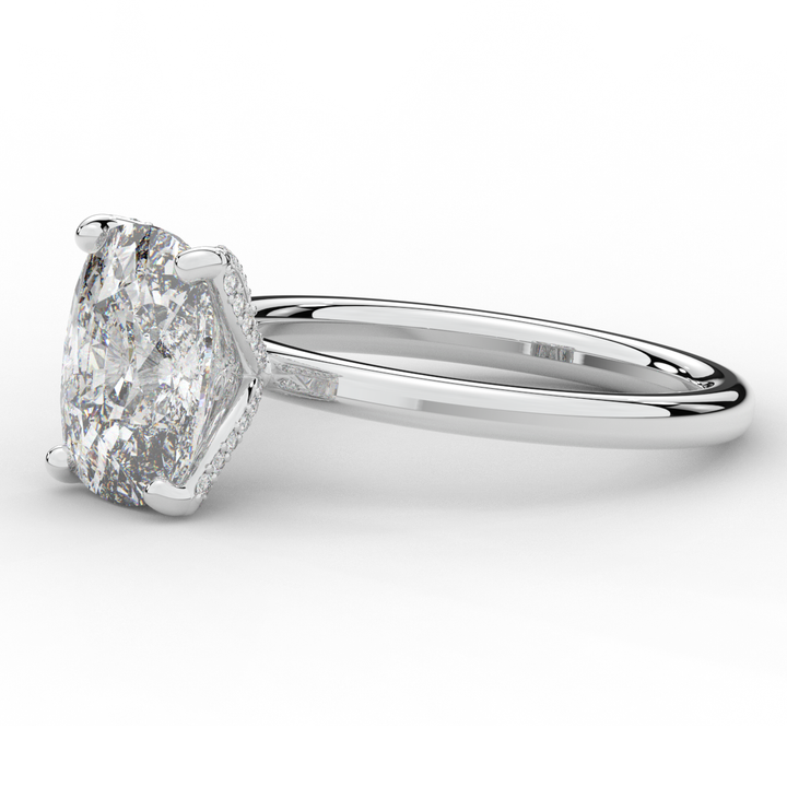 3.10CT.TW CUSHION LAB DIAMOND ENGAGEMENT RING