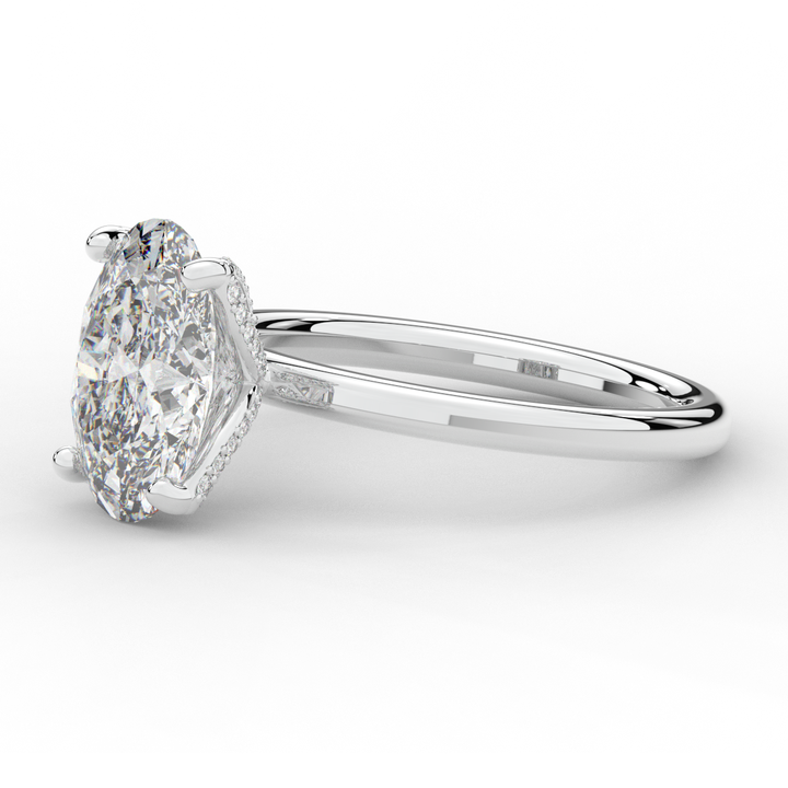 3.10CT.TW OVAL LAB DIAMOND ENGAGEMENT RING