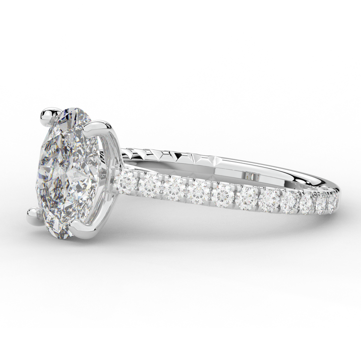 2.40CT.TW OVAL LAB DIAMOND ENGAGEMENT RING