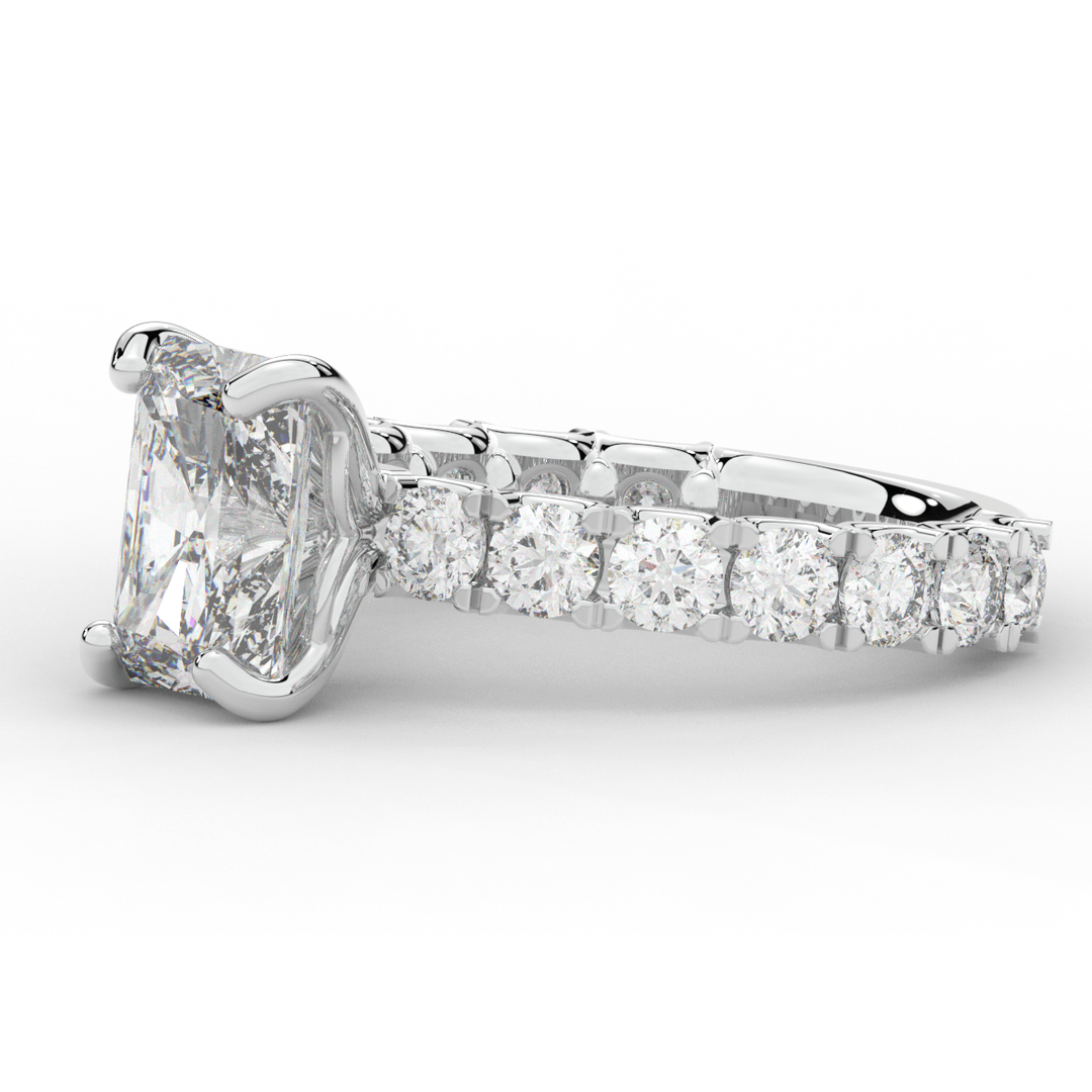 4.35CT.TW RADIANT LAB DIAMOND ENGAGEMENT RING