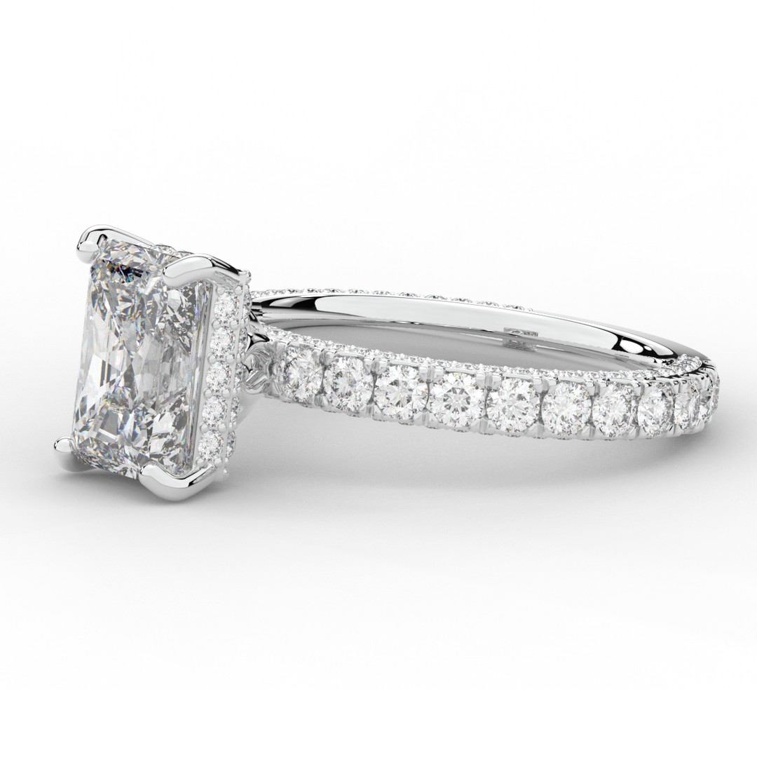 3.00CT.TW RADIANT LAB DIAMOND ENGAGEMENT RING