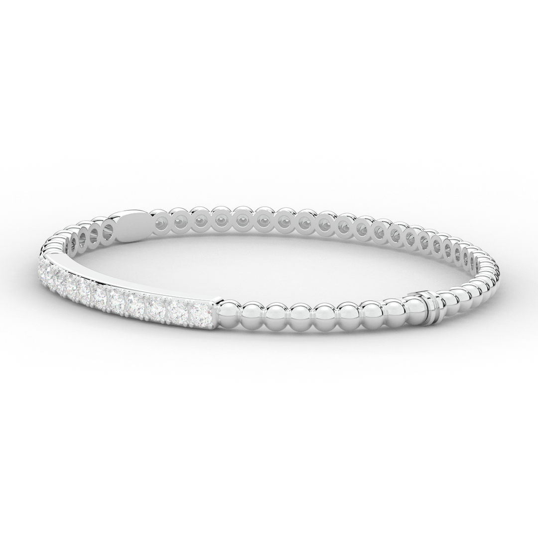 1.10CT.TW ROUND LAB DIAMOND BANGLE