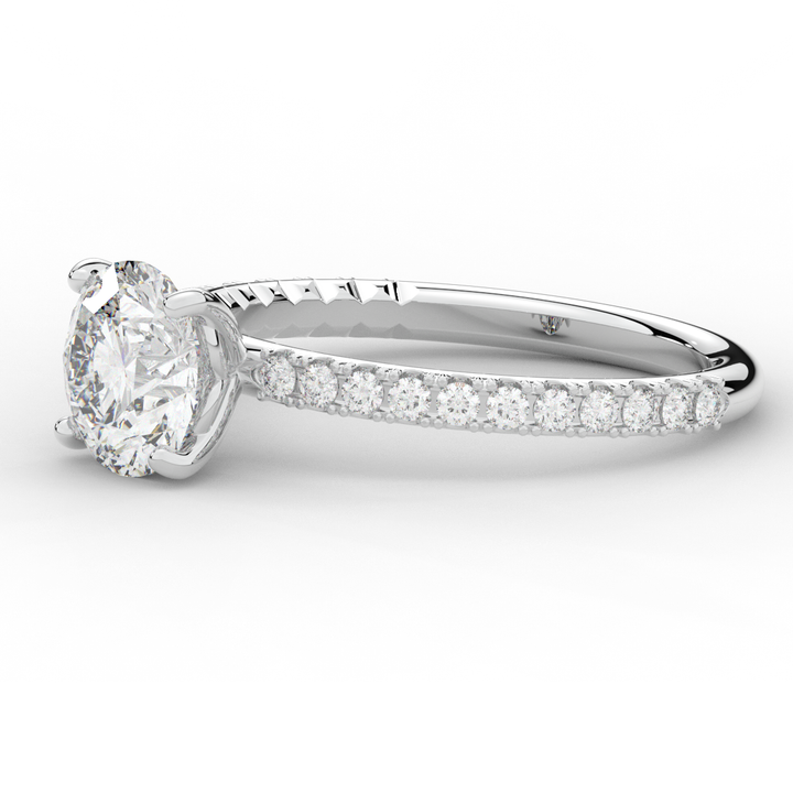 1.75CT.TW ROUND LAB DIAMOND SOLITAIRE ENGAGEMENT RING