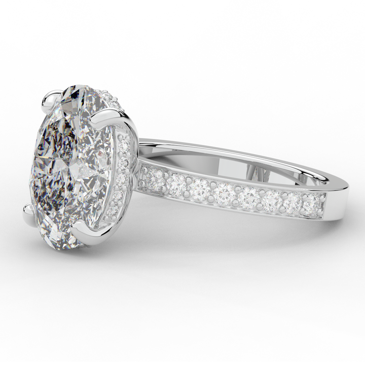 4.30CT.TW OVAL LAB DIAMOND BAND ENGAGEMENT RING