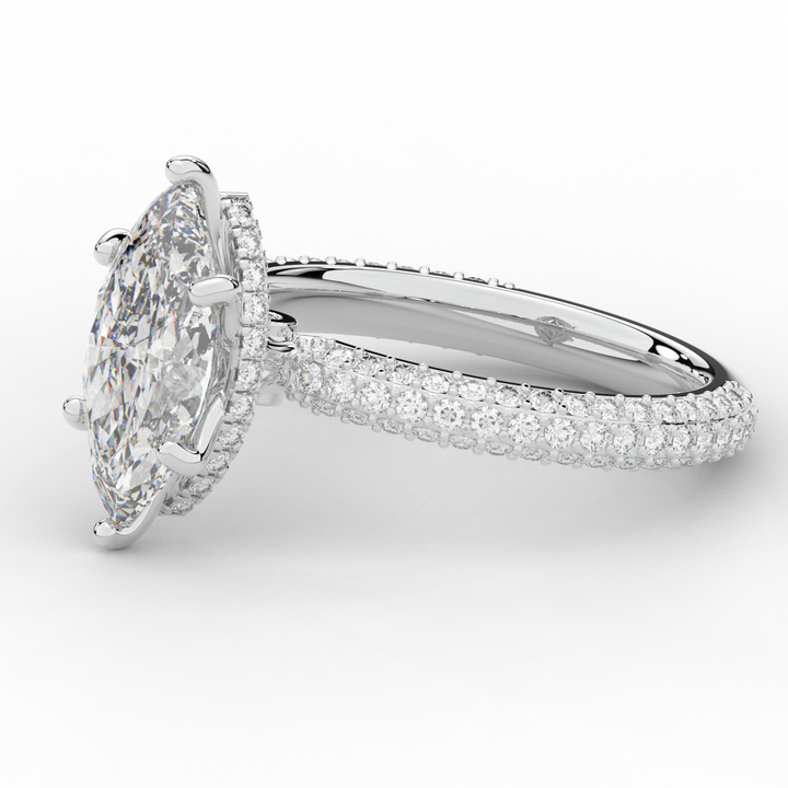 2.60CT.TW MARQUISE LAB DIAMOND ENGAGEMENT RING