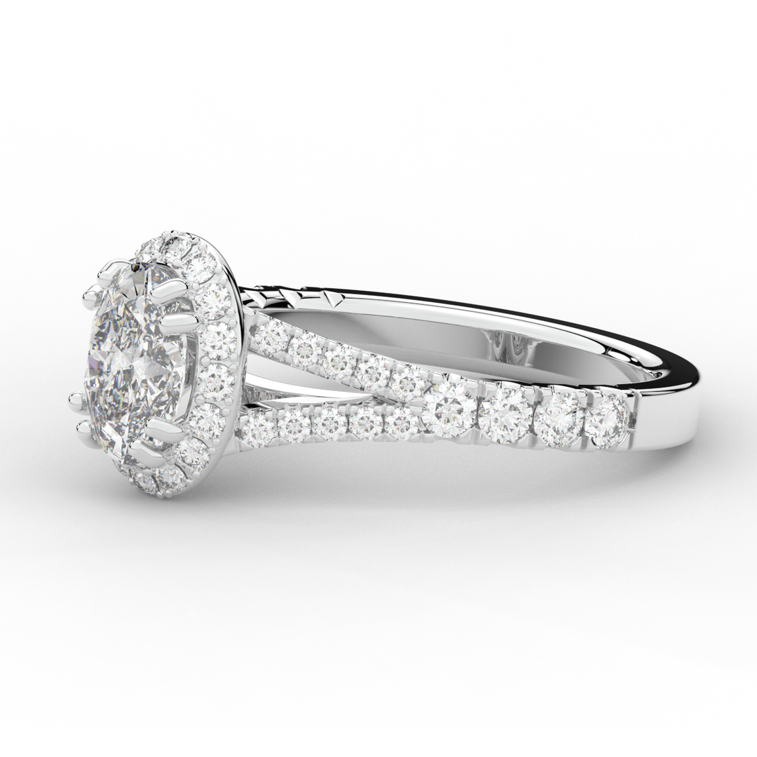 1.60CT.TW OVAL LAB DIAMOND ENGAGEMENT RING