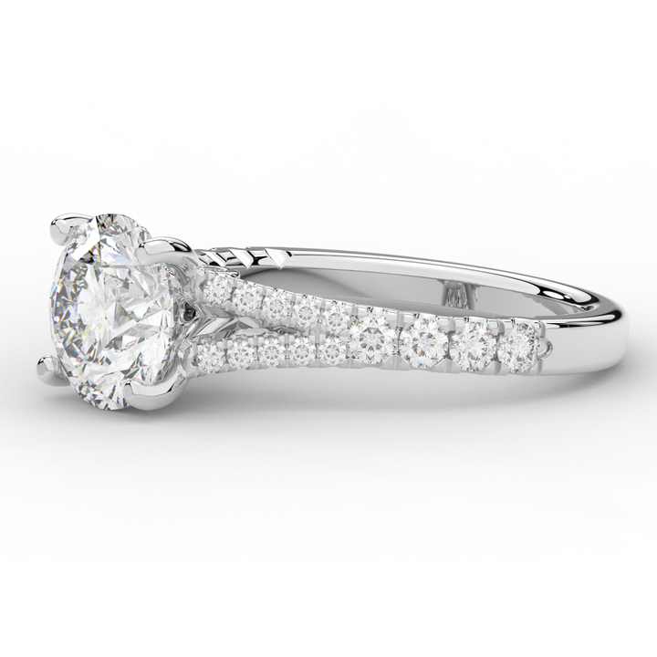 2.45CT.TW ROUND LAB DIAMOND ENGAGEMENT RING