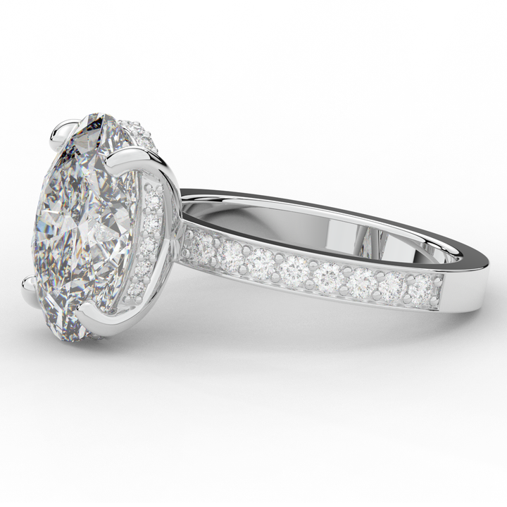 4.30CT.TW OVAL LAB DIAMOND BAND ENGAGEMENT RING