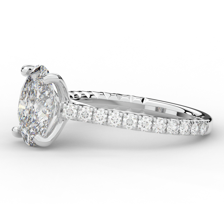 2.40CT.TW OVAL LAB DIAMOND ENGAGEMENT RING