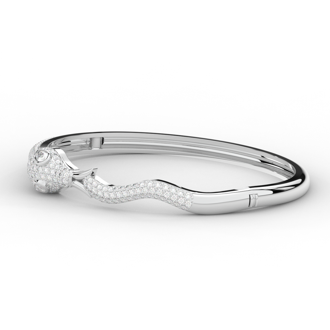 2.00CT.TW ROUND AND PEAR LAB DIAMOND SNAKE BANGLE