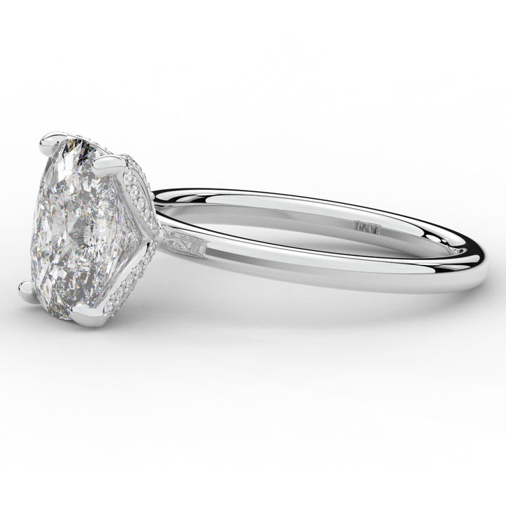 3.10CT.TW CUSHION LAB DIAMOND ENGAGEMENT RING