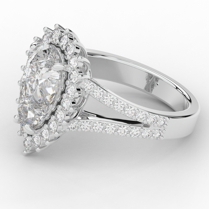 3.60CT.TW ROUND LAB DIAMOND ENGAGEMENT RING