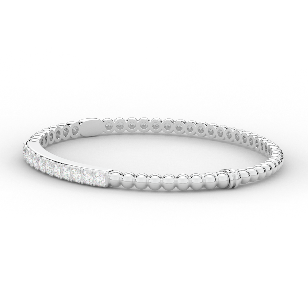 1.10CT.TW ROUND LAB DIAMOND BANGLE