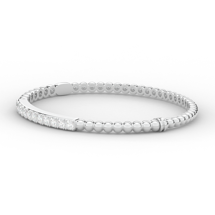 1.10CT.TW ROUND LAB DIAMOND BANGLE