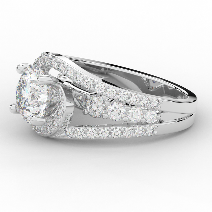 3.30CT.TW ROUND LAB DIAMOND ENGAGEMENT RING