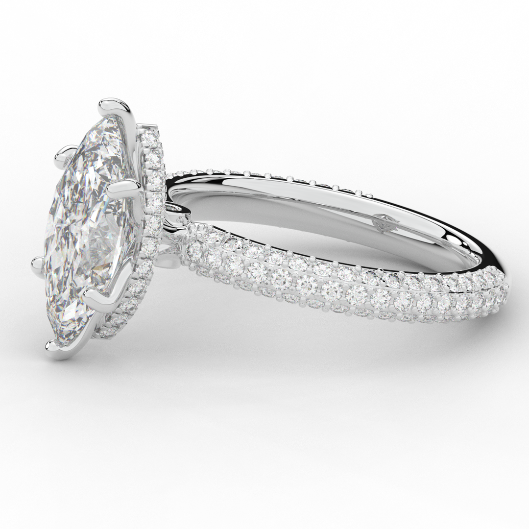 2.60CT.TW MARQUISE LAB DIAMOND ENGAGEMENT RING